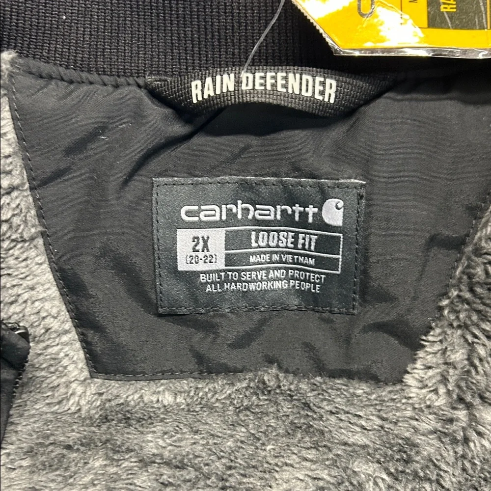 Carhartt Women's Black Bomber Jacket with Fleece Lining - Picture 2 of 7
